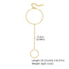 Wholesale Stainless Steel Fashion Hand Support Round Snake Chain Double Layer Overlapping Gold Plated Bracelet For Women