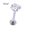 Wholesale Stainless Steel Fashion Heart Shaped Electroplated Opal And Zircon Tshaped Pin Earrings For Unisex