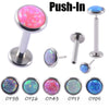 Wholesale Stainless Steel Fashion Heart Shaped Electroplated Opal And Zircon Tshaped Pin Earrings For Unisex