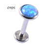 Wholesale Stainless Steel Fashion Heart Shaped Electroplated Opal And Zircon Tshaped Pin Earrings For Unisex