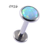 Wholesale Stainless Steel Fashion Heart Shaped Electroplated Opal And Zircon Tshaped Pin Earrings For Unisex