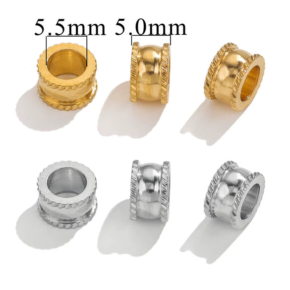 Wholesale Stainless Steel Fashion Jewelry Accessories Round Beads Electroplated Bracelet Necklace Beaded Material