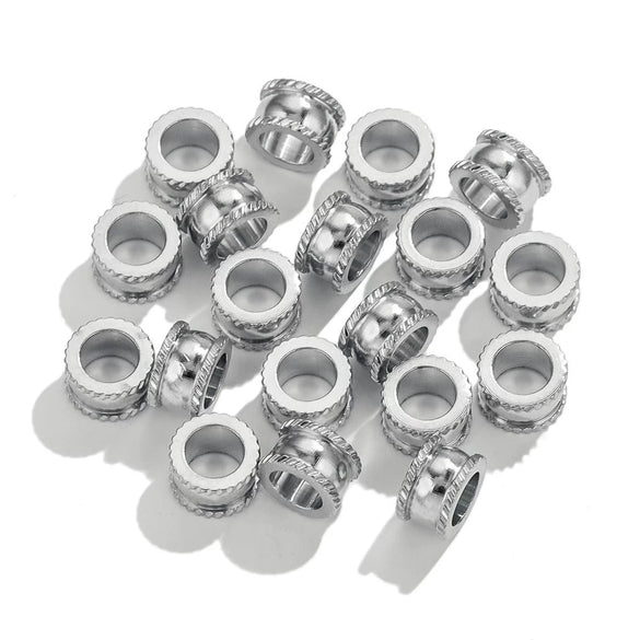 Wholesale Stainless Steel Fashion Jewelry Accessories Round Beads Electroplated Bracelet Necklace Beaded Material