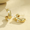 Wholesale Stainless Steel Fashion Luxury Niche Design Ushaped Geometric Imitation Pearl Earrings With Electroplating