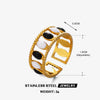 Wholesale Stainless Steel Female Geometric Oval Hiphop Ring With Oil Dripping And Electroplating