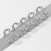 Wholesale Stainless Steel Female Open Adjustable Ring With Letter Pattern Simple Style Electroplated