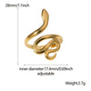 Wholesale Stainless Steel Female Personality Snake Shaped Open Ring With Electroplating Retro Fashion