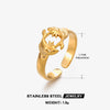 Wholesale Stainless Steel Fish Zodiac Ring For Women With Electroplating