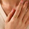 Wholesale Stainless Steel Fish Zodiac Ring For Women With Electroplating