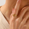 Wholesale Stainless Steel Fish Zodiac Ring For Women With Electroplating