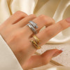 Wholesale Stainless Steel Fishshaped Cartoon Animal Ladies Ring With Electroplating