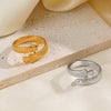 Wholesale Stainless Steel Fishshaped Cartoon Animal Ladies Ring With Electroplating