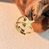Wholesale Stainless Steel Fivepointed Star And Heart Shape Ring Electroplated Unisex Opening Adjustable Light Luxury Advanced Sense Niche Allmatch