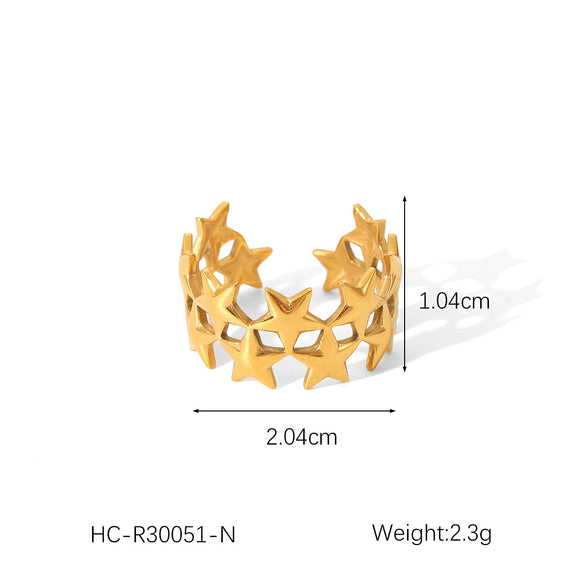 Wholesale Stainless Steel Fivepointed Star Earrings And Pendant Necklace With Electroplating For Women