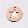 Wholesale Stainless Steel Fivepointed Star Geometric Diy Handmade Fine Polished Jewelry Accessories Necklace Pendant