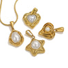 Wholesale Stainless Steel Fivepointed Star Heartshaped Pearl Pendant Jewelry Accessories With Electroplating