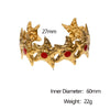 Wholesale Stainless Steel Fivepointed Star Open Bracelet Electroplated Jewelry For Women
