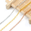 Wholesale Stainless Steel Flat Cross Chain Jewelry For Men And Women Electroplated Bracelet Necklace Diy Chain