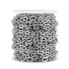 Wholesale Stainless Steel Flat Oval Cross Chain Jewelry Chain With Electroplating For Punk Style