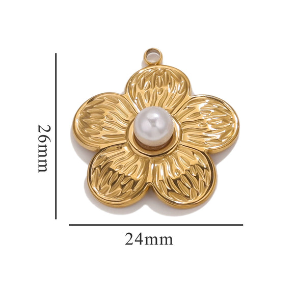 Wholesale Stainless Steel Floral High Sense Pendant With Totem Pattern And Electroplating Treatment