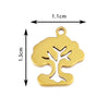 Wholesale Stainless Steel Floral Jewelry Accessories Pendant With Electroplating Hollow Rose Four Leaf Clover Tree Leaves Design