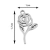 Wholesale Stainless Steel Floral Jewelry Accessories Pendant With Electroplating Hollow Rose Four Leaf Clover Tree Leaves Design