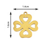 Wholesale Stainless Steel Floral Jewelry Accessories Pendant With Electroplating Hollow Rose Four Leaf Clover Tree Leaves Design