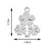 Wholesale Stainless Steel Floral Jewelry Accessories Pendant With Electroplating Hollow Rose Four Leaf Clover Tree Leaves Design