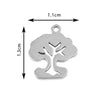 Wholesale Stainless Steel Floral Jewelry Accessories Pendant With Electroplating Hollow Rose Four Leaf Clover Tree Leaves Design