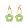 Wholesale Stainless Steel Floral Tassel Earrings Light Luxury Electroplated For Women