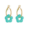 Wholesale Stainless Steel Floral Tassel Earrings Light Luxury Electroplated For Women
