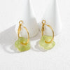 Wholesale Stainless Steel Floral Tassel Earrings Light Luxury Electroplated For Women