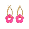 Wholesale Stainless Steel Floral Tassel Earrings Light Luxury Electroplated For Women