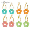 Wholesale Stainless Steel Floral Tassel Earrings Light Luxury Electroplated For Women