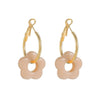 Wholesale Stainless Steel Floral Tassel Earrings Light Luxury Electroplated For Women