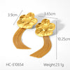 Wholesale Stainless Steel Flower And Insect Tassel Earrings For Women With Electroplating Treatment