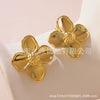 Wholesale Stainless Steel Flower Earrings For Women Polish Style