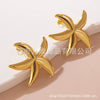 Wholesale Stainless Steel Flower Earrings For Women Polish Style