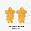 Wholesale Stainless Steel Flower Earrings For Women With Electroplating And Exaggerated Retro Design