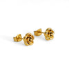 Wholesale Stainless Steel Flower Earrings French Retro Style Electroplating