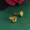 Wholesale Stainless Steel Flower Earrings French Retro Style Electroplating