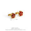 Wholesale Stainless Steel Flower Earrings French Retro Style Electroplating