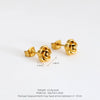 Wholesale Stainless Steel Flower Earrings French Retro Style Electroplating