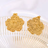 Wholesale Stainless Steel Flower Earrings With 18K Vacuum Plating In Furnace For Women Ins Style Net Popular Niche Design