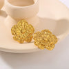 Wholesale Stainless Steel Flower Earrings With 18K Vacuum Plating In Furnace For Women Ins Style Net Popular Niche Design