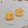 Wholesale Stainless Steel Flower Earrings With 18K Vacuum Plating In Furnace For Women Ins Style Net Popular Niche Design
