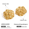 Wholesale Stainless Steel Flower Earrings With Retro Style And Geometric Pattern Electroplated