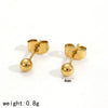 Wholesale Stainless Steel Flower Geometric Earrings Electroplated Light Luxury Fashion Style For Women