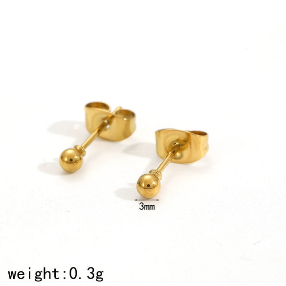 Wholesale Stainless Steel Flower Geometric Earrings Electroplated Light Luxury Fashion Style For Women