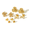 Wholesale Stainless Steel Flower Geometric Earrings Electroplated Light Luxury Fashion Style For Women